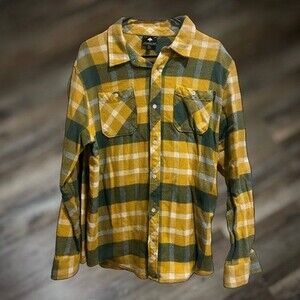 LRG Lifted Research Group Men's Plaid Flannel LongSleeve Button Up XL  Shirt VTG